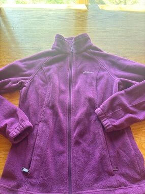 Columbia Womens Purple Full-Zip Fleece Jacket Size S